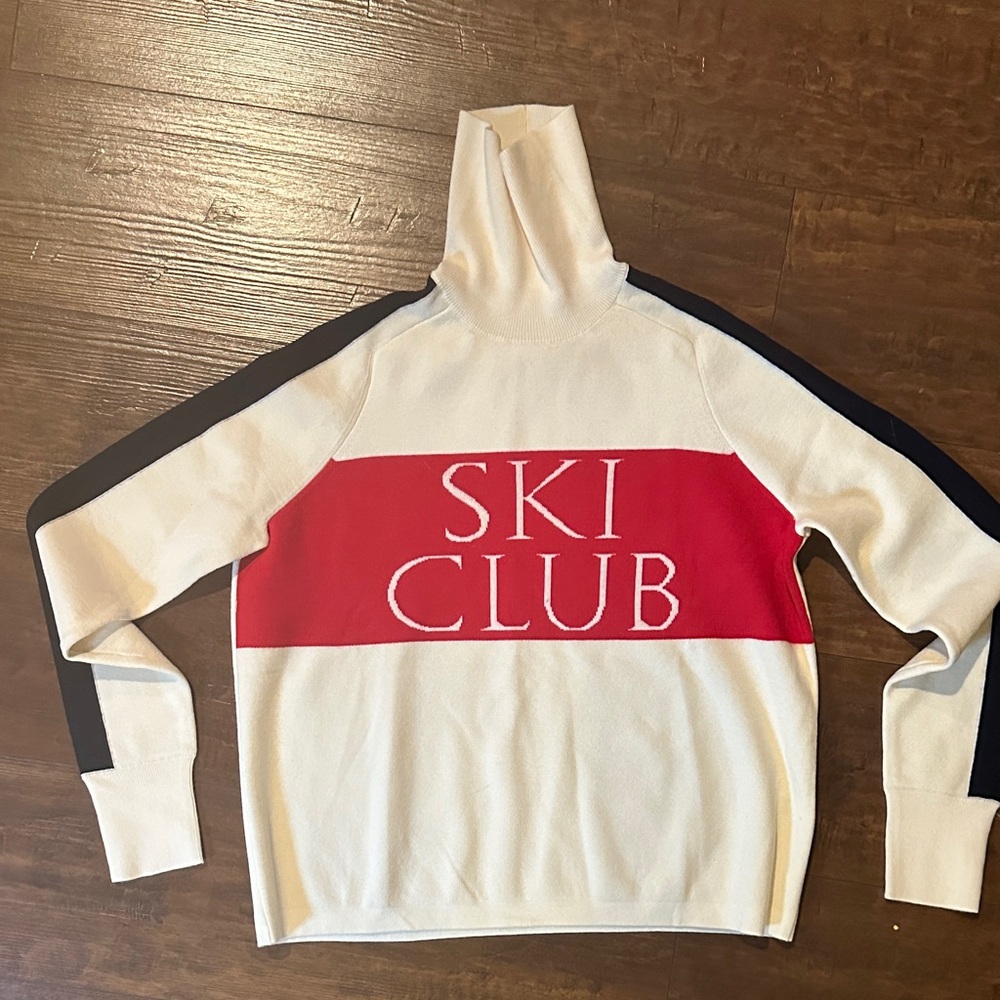 Vineyard Vines Red and White Turtleneck Sweater